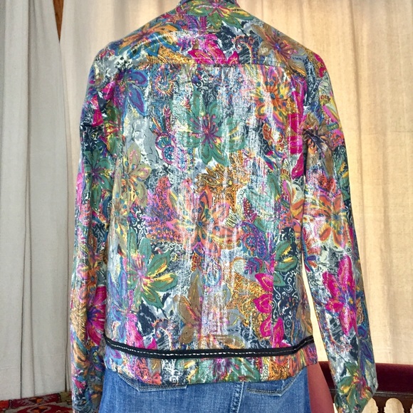Metallic Floral Jacket - Picture 3 of 5